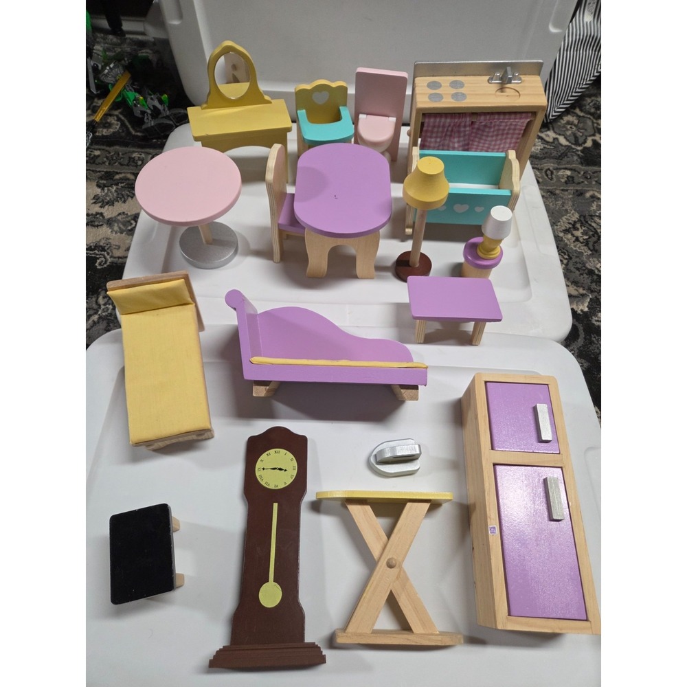 Kidcraft Dollhouse Furniture Set Large Accessories Lot 19 Pieces